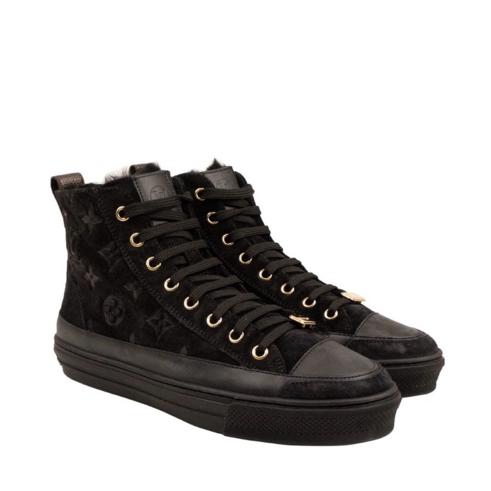 Louis Vuitton Black High-Top Sneakers